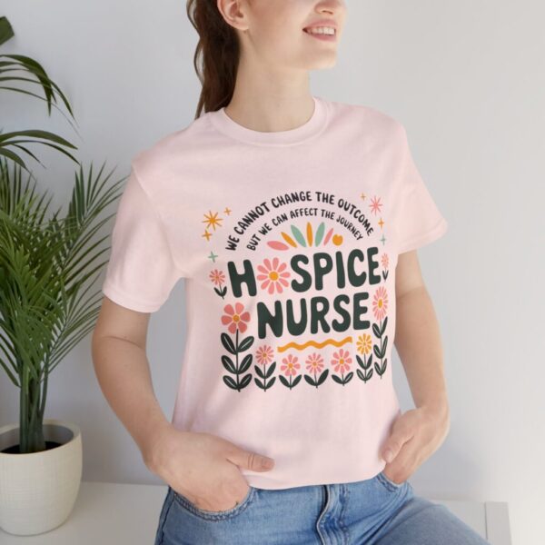 Hospice Nurse Floral Tee - Inspirational Unisex Jersey T-Shirt for Nurses - Image 7