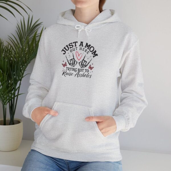 Just a Mom Hooded Sweatshirt - Cozy Pullover for Moms