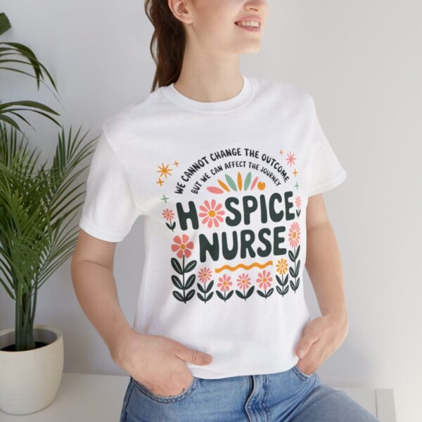 Hospice Nurse Floral Tee - Inspirational Unisex Jersey T-Shirt for Nurses