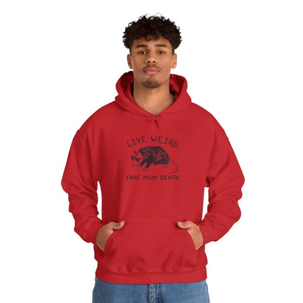 Live Weird Fake Your Death Hoodie - Unisex Heavy Blend Sweatshirt - Image 10