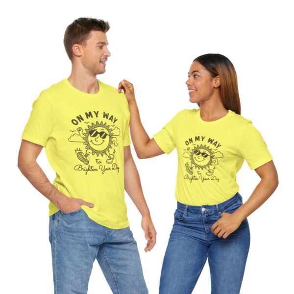 Cheerful Graphic Tee - 'On My Way to Brighten Your Day'