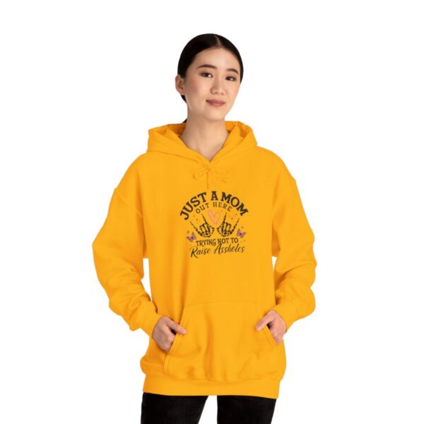Just a Mom Hooded Sweatshirt - Cozy Pullover for Moms - Image 4