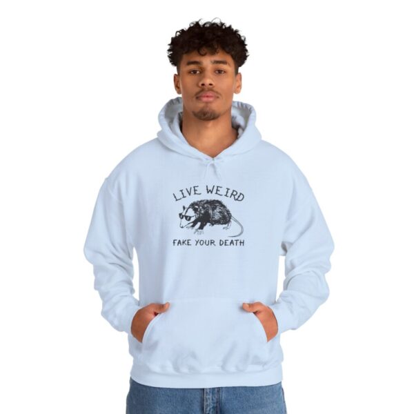 Live Weird Fake Your Death Hoodie - Unisex Heavy Blend Sweatshirt - Image 6