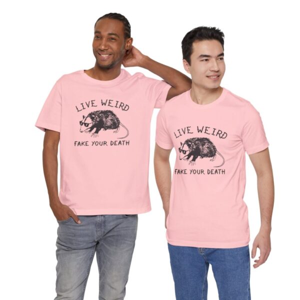 Live Weird Opossum Tee - Unisex Jersey Short Sleeve Shirt - Image 2